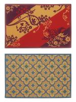 Bianca Splender Tough-Thin Printed Door Mat with Non-Slip Rubber Back (70x45 cm) 2 pcs (C_ DM31_ DM34)