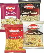 Satmola Namkeen Combo - Paneer Bhujia, Kaju Mix, Shahi Mix And Lite Mix 5 x 130 g Pack Of 5
