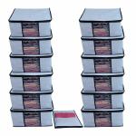Vidhi14 Storage box for clothes, Foldable Wardrobe Storage Organizer Bag, saree covers bags, steel frame storage box saree, living box, 66 Liters storage Bag(Pack of 12+1 Free)