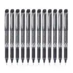 Pilot Hi-Tecpoint V7 Grip Fine Point Liquid Ink Pen | Tip Size - 0.7 MM | Dimpled Rubber Grip with Unique Dimple Tip Technology | Ink Colour - Black | Pack of 3