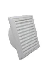 AMPEREUS Wall Exhaust Fan Chimney Vent Pipe Cover and Mosquito Net Dust controller (White)