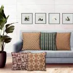 PLAN B Presents The Premium of Mordern and Ethnic Art Combination coushion Cover 18 inch x 18 inch Pack of 5