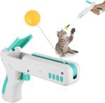 Pets Empire Interactive Cat Toy Gun Shape Toy With Ball And Feather Cat Stick Toy