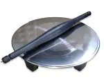 NAAYAGI - BELAN + CHAKLA - SS | Stainless steel covered over solid plastic - 24 cm diameter chakla with belan