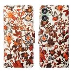 A D Enterprises Orange Pattern Flip Cover for Samsung F04 4G | Magnetic Case | Shock Absorbent | Flip Cover Samsung F04 4G