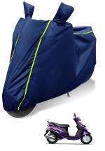 Auto Hub 100% Waterproof Bike Cover for Mahindra Rodeo RZ Coated, Dustproof UV Protection Custom Fit bike cover-(Blue)