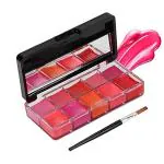 CLASSYHUDA PROFESSIONAL 10 MULTI SHADE LIP PALETTE WITH BRUSH FOR PROTECTIVE STAY ALL DAY