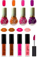 OUR BEAUTY Nail Polish And Lipstick Combo 64 (Pack Of 8)