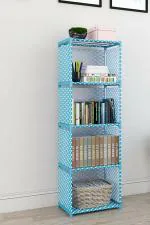 Memeho Blue Steel Books Storage Organizer