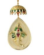 Itiha Multicolor Metal Two Sided Ganesha Hanging Wall Decor