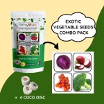 Farmgokart | RED CABBAGE, RADISH RED, CHERRY TOMATO & BROCCOLI SEEDS |Combo Pack Of 4 Exotic Vegetable Seeds |VC-18