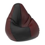 ComfyBean Bag with Beans Filled 3XL- Official: Lazy Sacks Bean Bags - For Young Adults - Max User Height : 5-5.8 Ft.-Weight : 60-70 Kgs(Model: Solids-Black Maroon)