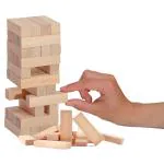 LADWA Wood Blocks | Natural Pine Wood Blocks for Real Jenga Lovers | 72 Plain Classic Blocks ( Jenga ) | Timber Tower Wood Blocks ( Jenga ) | Stacking Game for Adults and Kids (72 Blocks)
