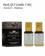 Menjewell Pack Of 2Pc Attar Kasturi 3ml, Majmua 3ml Attar Perfume Floral Attar
