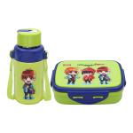 JAYPEE SteelOn Insulated Combo of Lunch Box & 500 ml Water bottle with 1 Spoon for School Kids, Green