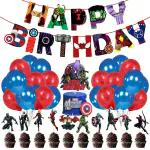 Zyozique Birthday Party Supplies Set for Kids, Super Hero Decoration, Super Hero Theme Decorations Kits Include Birthday Banner, Balloons, Cupcake Toppers,and Cake Topper (Pack of 37)