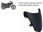Victrix H/L VISOR GLASS (FLEXIBLE) FOR ALL UNICORN MODEL(BLACK) BIKE HEADLIGHT VISOR