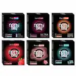 NottyBoy 4in1,Ultra Ribbed,Big Dots, OverTime,Thin, Bubblegum & Strawberry Flavour Condoms-18 Pieces