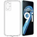 NCA Saler Back Cover for Realme 9i 4G (Flexible|Silicone|Transparent|Dust Plug|Camera Protection)