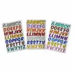 REDGE ABCD Glitter Foam Sticler Self Adhesive Sticker for Art and Craft, Scrapbook, Kids, Pack of 3
