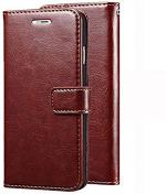 Monkish Flip Cover for Infinix Zero 8/ Zero 8i/ 08i (Executive Brown) | PU Leather Case | Foldable Stand | Wallet Card Slots