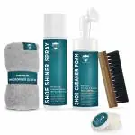 ROYAL CARE PROFESSIONAL PREMIUM SILICONE FOAM CLEANER KIT for Shoe |SFOAM 150 ML + POLISH 200 ML + MICROFIBER CLOTH + BRUSH + SHINE SPONGE | Works on Leather, Whites, Nubuck, Golf Shoes, Basketball Shoes, Boots, Sandals