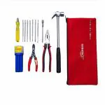 GLOBUS Durable Hammer, Plier, Cutter, Screwdriver with Tool Kit Bag 4 Piece