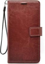 AUTOCASE Vivo V5 Lite Executive Brown Artificial Leather and Rubber Durable Mobile Flip Cover