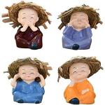 SoilMade Cap Baby Monk Buddha Set Multicolour Size Approx 5 CM