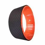 HEAD Yoga Wheel | Premium Strongest & Most Comfortable Deep Tissue Massage, Perfect Accessory for Back Pain Relief Stretching (Black and Orange)