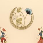 vedas Multicolour Metal Toshi Leafs Wall Hanging Sculpture for Living Room, Bedroom, Dining Room, Kitchen, Bathroom, Entryway (Size 16 x 15 Inches)