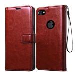 Fastship Faux leather Wallet with Back Case TPU build Stand & Magnetic Closure Flip Cover for iPhone 4s - Executive Brown