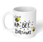 Akipi HaBee Birthday Ceramic Mug 11oz White Coffee Tea for Birthday