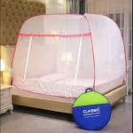 Classic Mosquito Net Pink Supreme Polyester Foldable for Double Bed King Size - Blue