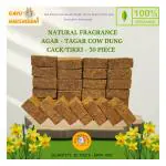 GAVO HARSHIDDHI Agar Tagar Cow Dung Cack Herbal Dhoop- 30 Psc/Made of Desi Cowdung Mix with Desi, Bhemseni Kapoor, Haldi, Neem and Other Havan Herbs/Square Pieces
