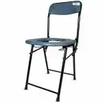 Entros MS Powder Coated Foldable Oval Cut Commode Chair with Pot Bucket - OC-C779A