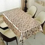 Dakshya Industries Flower Design 6 Seater Without Lace Dining Table Cover| Table Cover |Waterproof & Heat Resistant,Polyvinyl Chloride (PVC),Rectangular,( Pack of - 1 ) Part-7