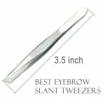 Verceys Slant Tweezers Precision Stainless Steel Slant Tip Tweezers Hair Plucker for Hair and Eyebrows