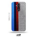 Tweakymod Printed Leather Strips Back Cover For Nokia 7.1 Plus