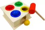 Whinsy Wooden Toys Hammer Ball Knock Ball Multicolour Standard Size - Set of 1