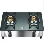 DP SUNFLOWER Glass Manual Gas Stove  (2 Burners)
