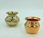 SHLINCO Kalash/Pooja Lota/Pitcher Brass Kalash & Copper Lota Brass, Copper Kalash (Gold, Brown)