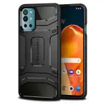 KAPAVER Oneplus 9R 5G Black Plastic Shock Absorbent Back Cover 21.9 x 11.6 x 1.6 cm