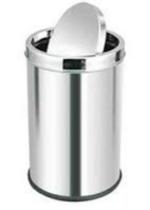 K1 Saanvi Creations Silver Stainless Steel Swing Bin 10 L