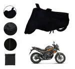 Riderscart Waterproof Two Wheeler Body Cover with Storage Bag for Honda CB Hornet 160R ABS DLX (Black)