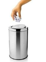 King International Black Stainless Steel Swing Dustbin Combo (Pack of 2)