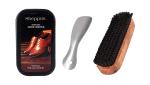 Sheppits Premium Shoe Shiner, Shoe Brush & Steel Shoe Horn Combo | Shoe Care Kit