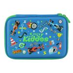 Smily Kiddos Single Compartment Blue Polyurethane, Ethylene Vinyl Acetate Zipper Pencil Case