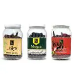 ZED BLACK Dhoop Big Cone in Jar Packing Incense Dhoop Cone - 3 Fragrances (Mogra, Cha1