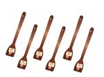 Arman Spoons Brown Wood Spatula (Pack Of 6)